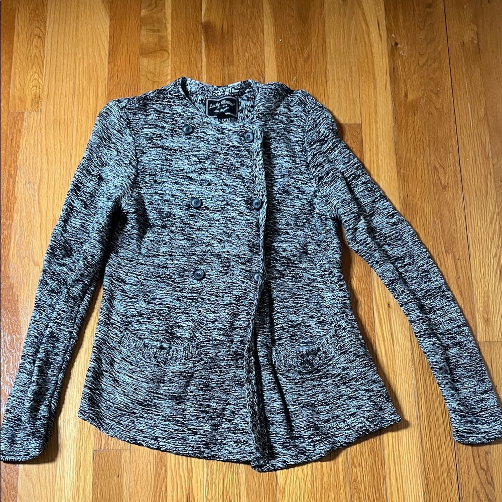 Lucky Brand Black and Gray Cardigan